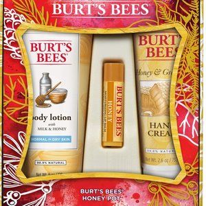 Burt's Bees Honey Pot Gift Set, 3 Honey Skin Care